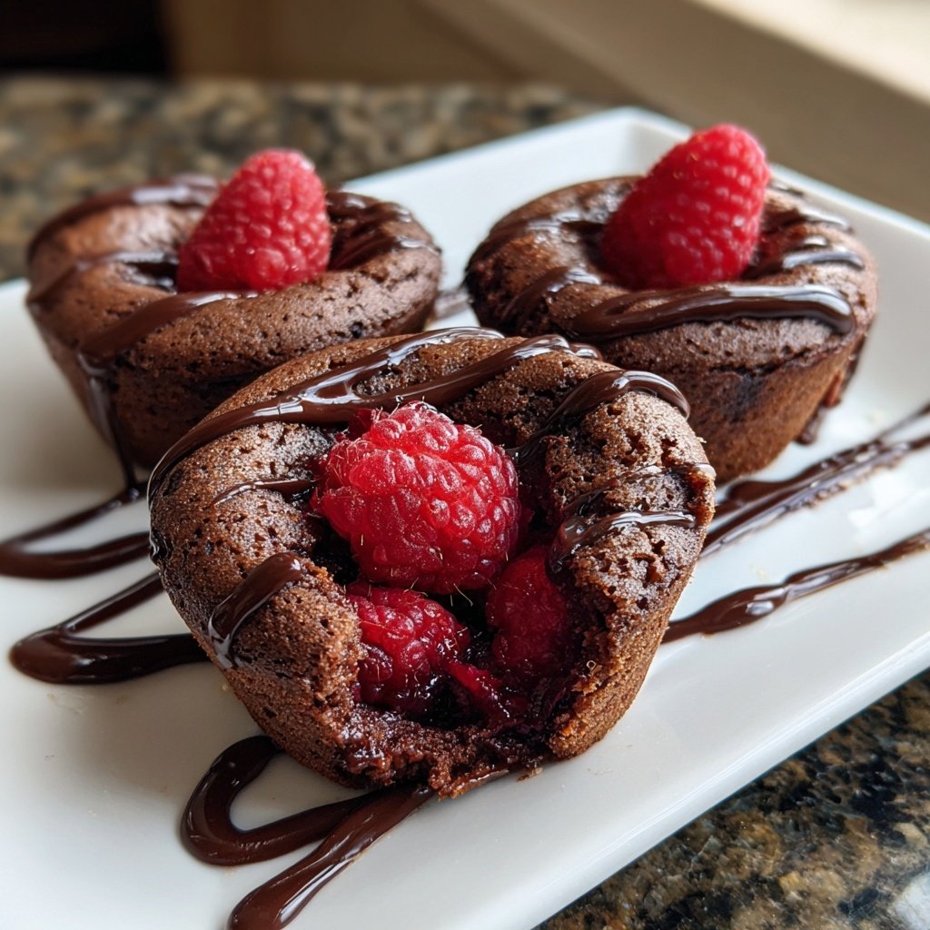 Chocolate Raspberry Lava Cakes