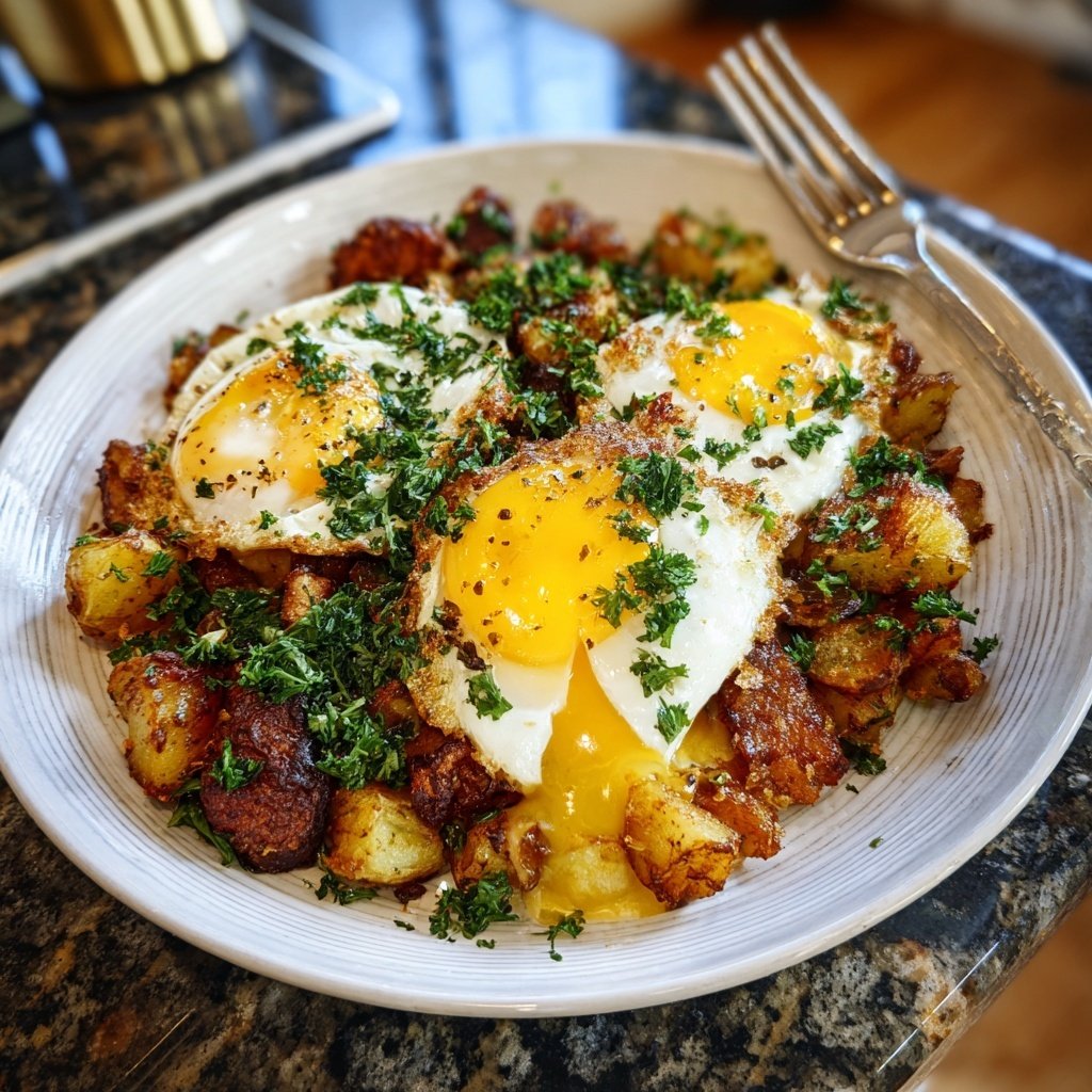 Breakfast Hash With Eggs And Potatoes