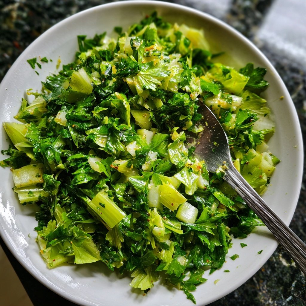 Celery Salad With Lemon Dressing