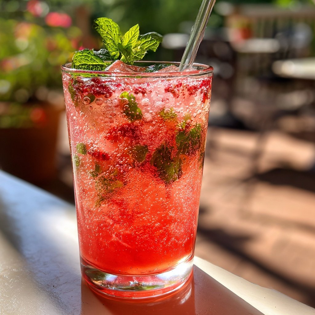 Light Strawberry Spring Drink