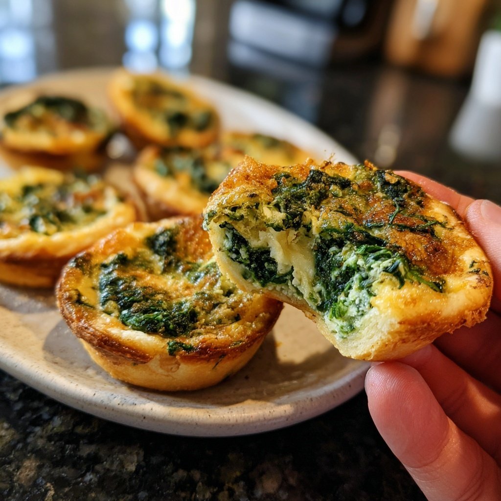 Mini Quiches with Spinach