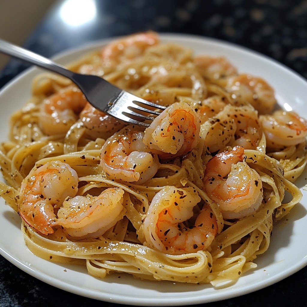 15-Minute Garlic Shrimp Pasta