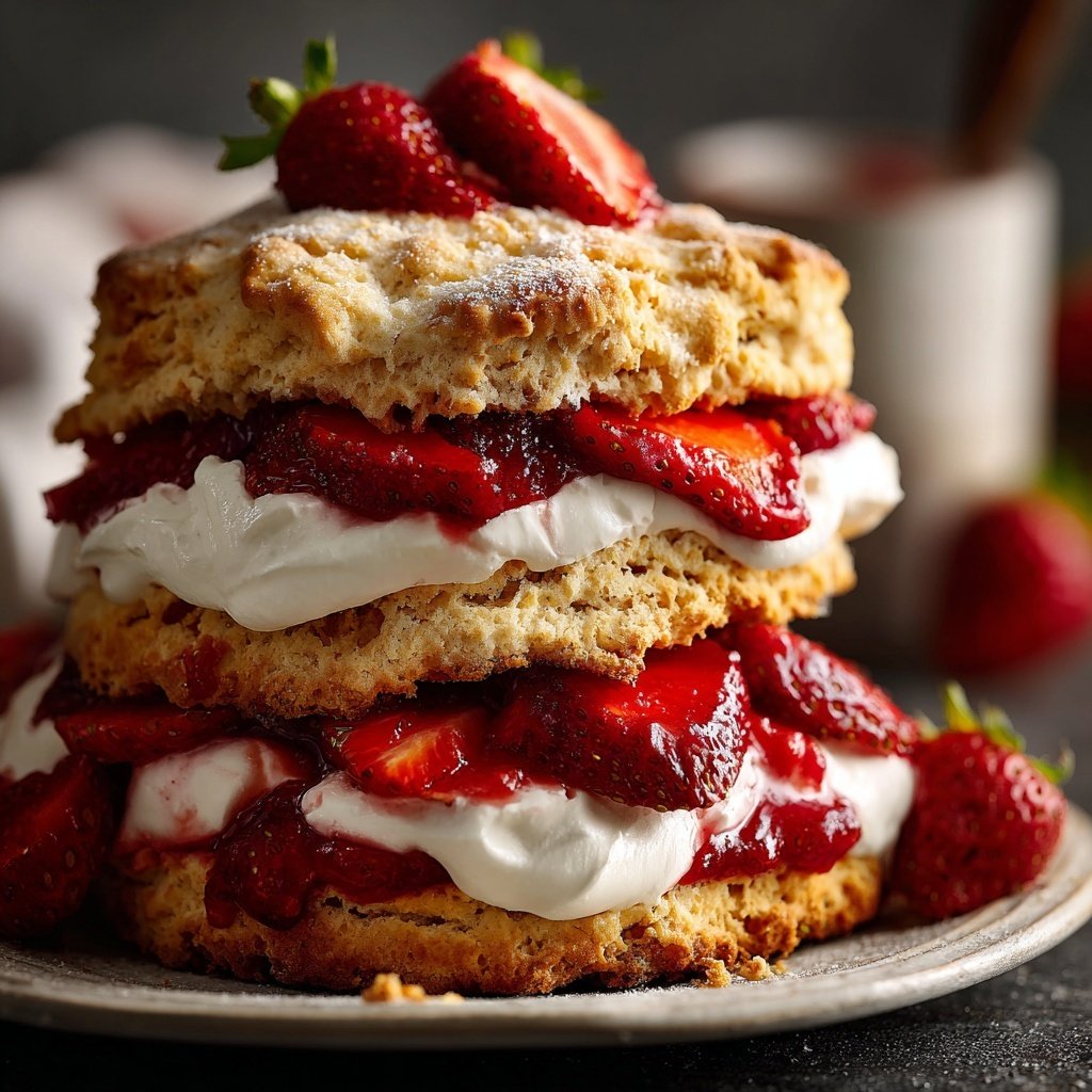 Classic Strawberry Shortcake With Biscuits