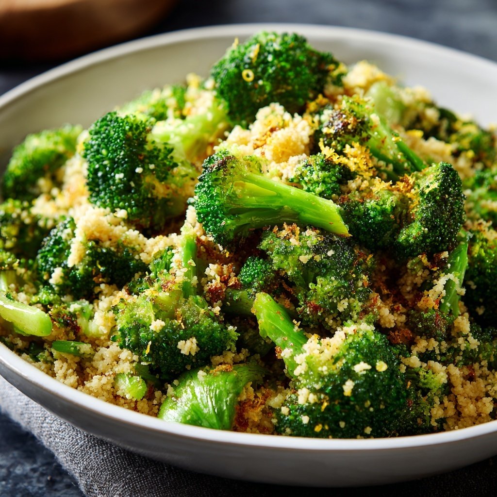 Roasted Broccoli Lemon Couscous