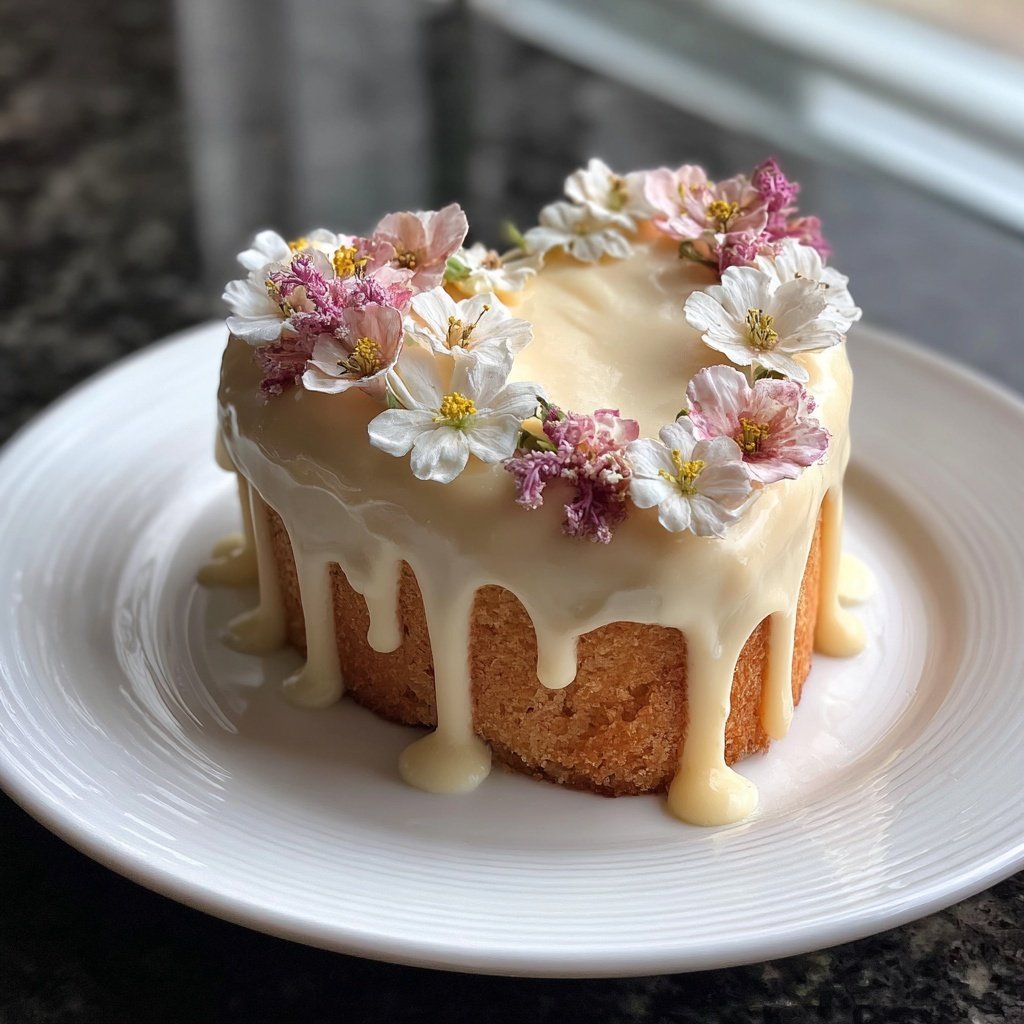 Mini Heart Cake with White Chocolate