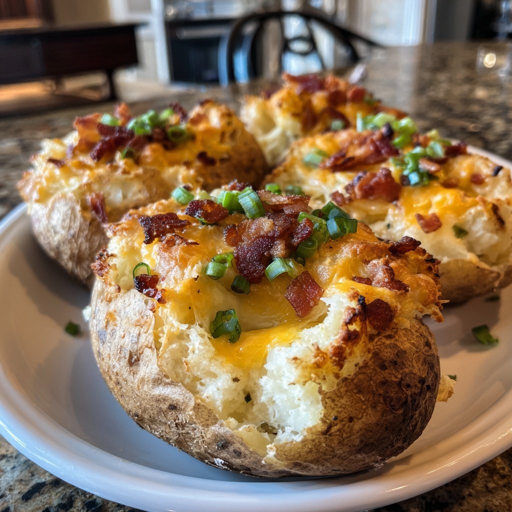 Super Bowl Food Baked Stuffed Potatoes