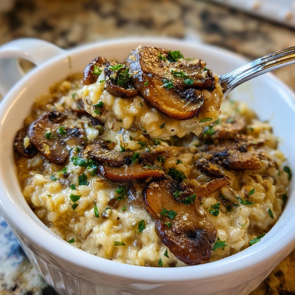 Creamy Mushroom Barley Bowl