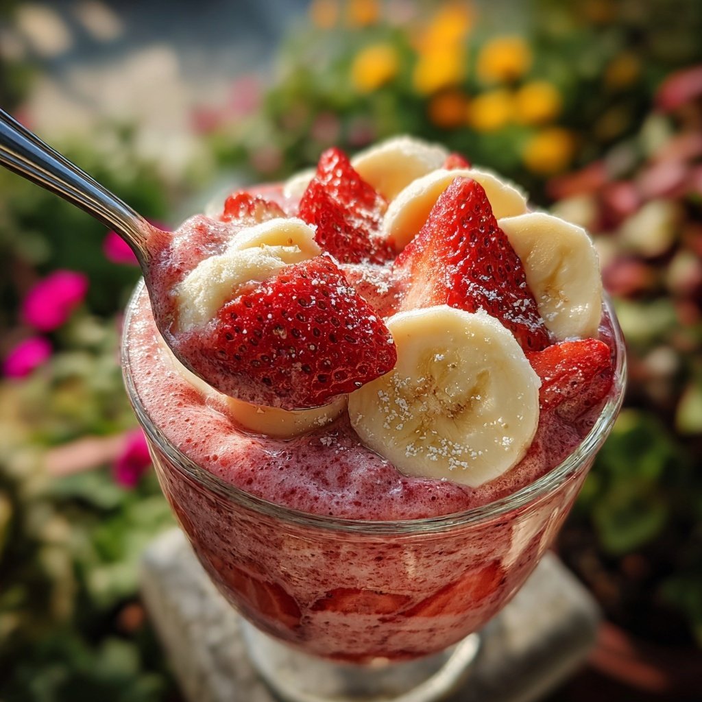 Strawberry Banana Cottage Cheese Smoothie