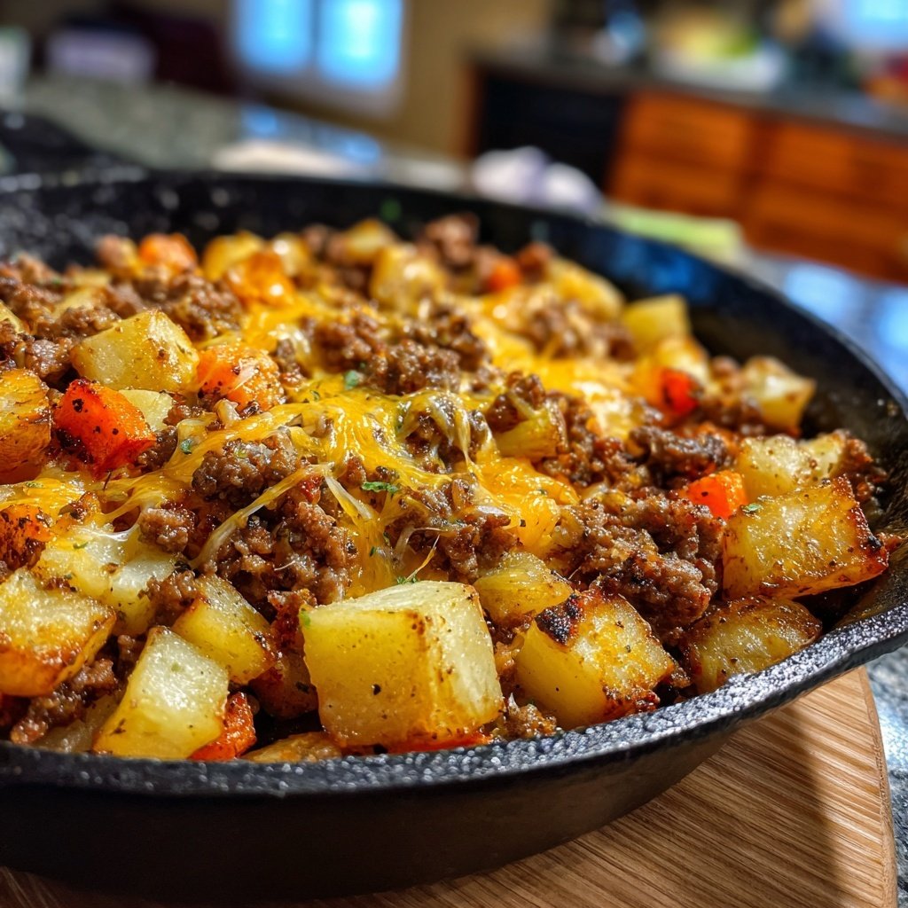 Ground Beef And Potato Skillet