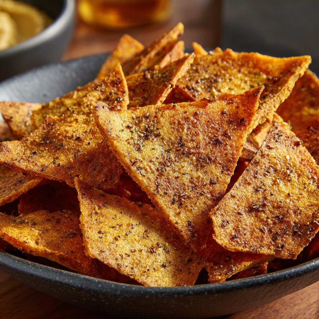 Crispy Chickpea Flatbread Chips
