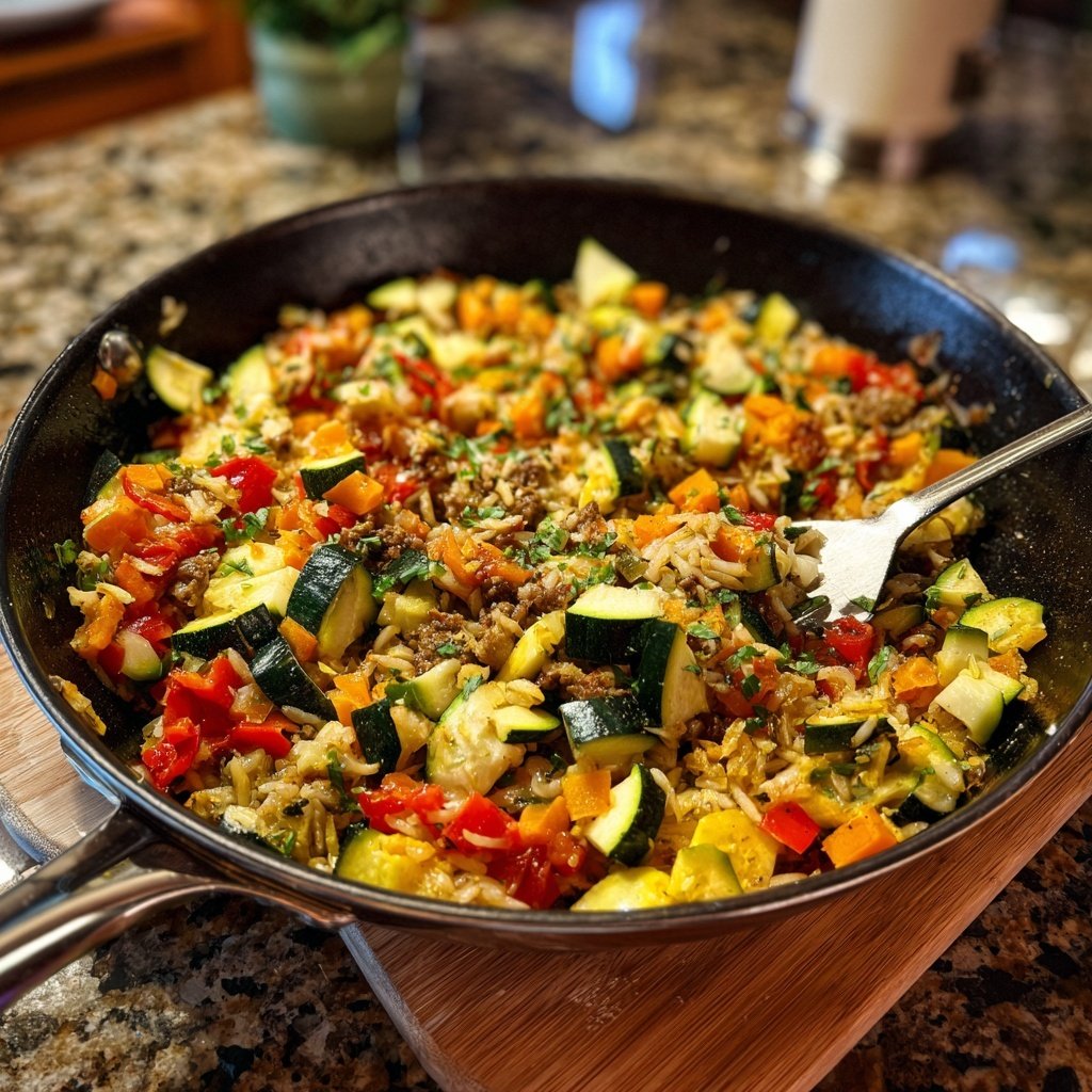 Healthy Zucchini Rice Skillet