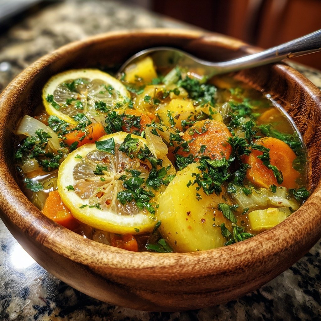 Spring Vegetable Soup With Lemon